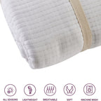 OLIVIA ROCCO Hotel Collection Quilted Bedspread 240x260 cm White and Grey 100% Sustainable Cotton Super Soft Easy-Care Home Essential