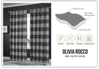 OLIVIA ROCCO Blackout Thermal Curtains Check Marble Design Light Blocking Panels Multiple