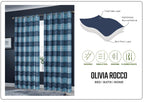 OLIVIA ROCCO Blackout Thermal Curtains Check Marble Design Light Blocking Panels Multiple