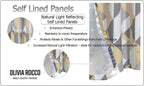 OLIVIA ROCCO Blackout Thermal Curtains Check Marble Design Light Blocking Panels Multiple
