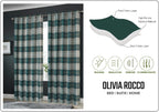 OLIVIA ROCCO Blackout Thermal Curtains Check Marble Design Light Blocking Panels Multiple