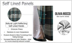 OLIVIA ROCCO Blackout Thermal Curtains Check Marble Design Light Blocking Panels Multiple