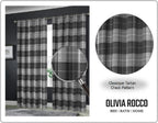 OLIVIA ROCCO Blackout Thermal Curtains Check Marble Design Light Blocking Panels Multiple