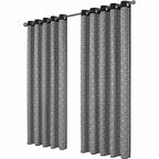 OLIVIA ROCCO Milano Geometric Blackout Curtains Thermal Insulated Eyelet Pair Pencil Pleat