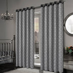 OLIVIA ROCCO Milano Geometric Blackout Curtains Thermal Insulated Eyelet Pair Pencil Pleat