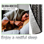 OLIVIA ROCCO Milano Geometric Blackout Curtains Thermal Insulated Eyelet Pair Pencil Pleat