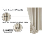 OLIVIA ROCCO Blackout Thermal Eyelet Curtains Natural colour Energy Efficient Ring Top