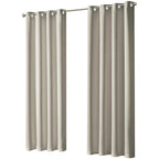 OLIVIA ROCCO Blackout Thermal Eyelet Curtains Natural colour Energy Efficient Ring Top