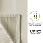 OLIVIA ROCCO Diamante Natural Blackout Eyelet Curtains With Tie Backs Thermal Ring Top