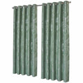OLIVIA ROCCO Leaf Sage Green Sparkle Blackout Curtains With Thermal Insulation Eyelet