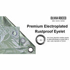 OLIVIA ROCCO Leaf Sage Green Sparkle Blackout Curtains With Thermal Insulation Eyelet