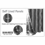 OLIVIA ROCCO Geometric Sparkle Blackout Curtains Silver Eyelet Ring Top Soft Thermal