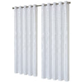 OLIVIA ROCCO Geometric White Sparkle Blackout Curtains Soft Thermal Insulated Drapes
