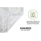 OLIVIA ROCCO Leaf White Sparkle Blackout Curtains Super Soft Fabric Thermal Insulated