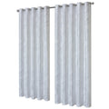 OLIVIA ROCCO Leaf White Sparkle Blackout Curtains Super Soft Fabric Thermal Insulated
