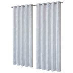 OLIVIA ROCCO Leaf White Sparkle Blackout Curtains Super Soft Fabric Thermal Insulated