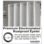 OLIVIA ROCCO Paris Eyelet Jacquard Curtains Natural Geometric Pattern Thermal Insulated