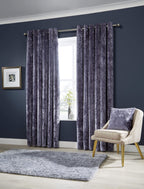 OLIVIA ROCCO Crushed Velvet Curtains With Eyelet Ring Top Multiple Sizes And Colours