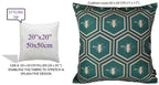 OLIVIA ROCCO Emerald Bees Waterproof Cushion Covers 43 x 43 cm Reversible Breathable