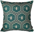 OLIVIA ROCCO Emerald Bees Waterproof Cushion Covers 43 x 43 cm Reversible Breathable