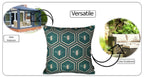 OLIVIA ROCCO Emerald Bees Waterproof Cushion Covers 43 x 43 cm Reversible Breathable