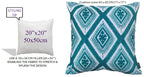 OLIVIA ROCCO Meze Teal Waterproof Cushion Covers 43 x 43 cm Reversible Breathable Indoor
