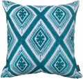 OLIVIA ROCCO Meze Teal Waterproof Cushion Covers 43 x 43 cm Reversible Breathable Indoor