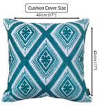 OLIVIA ROCCO Meze Teal Waterproof Cushion Covers 43 x 43 cm Reversible Breathable Indoor