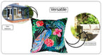OLIVIA ROCCO Peacock Waterproof Cushion Covers 43 X 43 CM Reversible Breathable Bedroom Refresh Sofa Accent