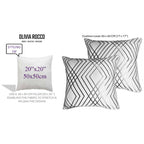 OLIVIA ROCCO Geo Sparkle Cushion Covers 2 Pack Geo White Decorative Pillow Cases For Sofa