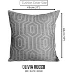 OLIVIA ROCCO Paris Cushion Covers 2 Pack Modern Grey Square Decorative Cushions Super Soft Bedroom Refresh Accent