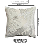 OLIVIA ROCCO Leaf Sparkle Cushion Covers 2 Pack Leaf Natural Modern Decorative Throw