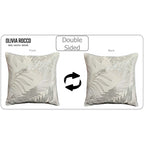 OLIVIA ROCCO Leaf Sparkle Cushion Covers 2 Pack Leaf Natural Modern Decorative Throw