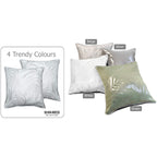 OLIVIA ROCCO Leaf Sparkle Set Of 2 Cushion Covers Leaf White Modern Decorative Throw