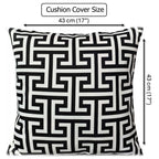 OLIVIA ROCCO Milano Black Waterproof Cushion Covers 43x43 cm Reversible Breathable