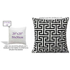 OLIVIA ROCCO Milano Black Waterproof Cushion Covers 43x43 cm Reversible Breathable