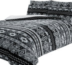 OLIVIA ROCCO Aztec Print Teddy Duvet Set With Reversible Sherpa Fleece Fur Luxurious