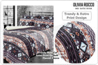 OLIVIA ROCCO Aztec Print Teddy Duvet Set With Reversible Sherpa Fleece Fur Luxurious