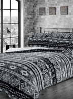 OLIVIA ROCCO Aztec Print Teddy Duvet Set With Reversible Sherpa Fleece Fur Luxurious