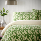 OLIVIA ROCCO Floral Leaves Teddy Duvet Set Reversible Sherpa Fleece Winter Bedding Single