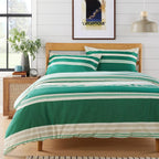 OLIVIA ROCCO Duvet Cover Set Miami Stripes Reversible Hypoallergenic Cotton Blend Grey Super Soft Hotel-Style Finish
