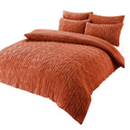 OLIVIA ROCCO Leaf Print Teddy Duvet Set With Reversible Sherpa Fleece Ultra Soft Winter