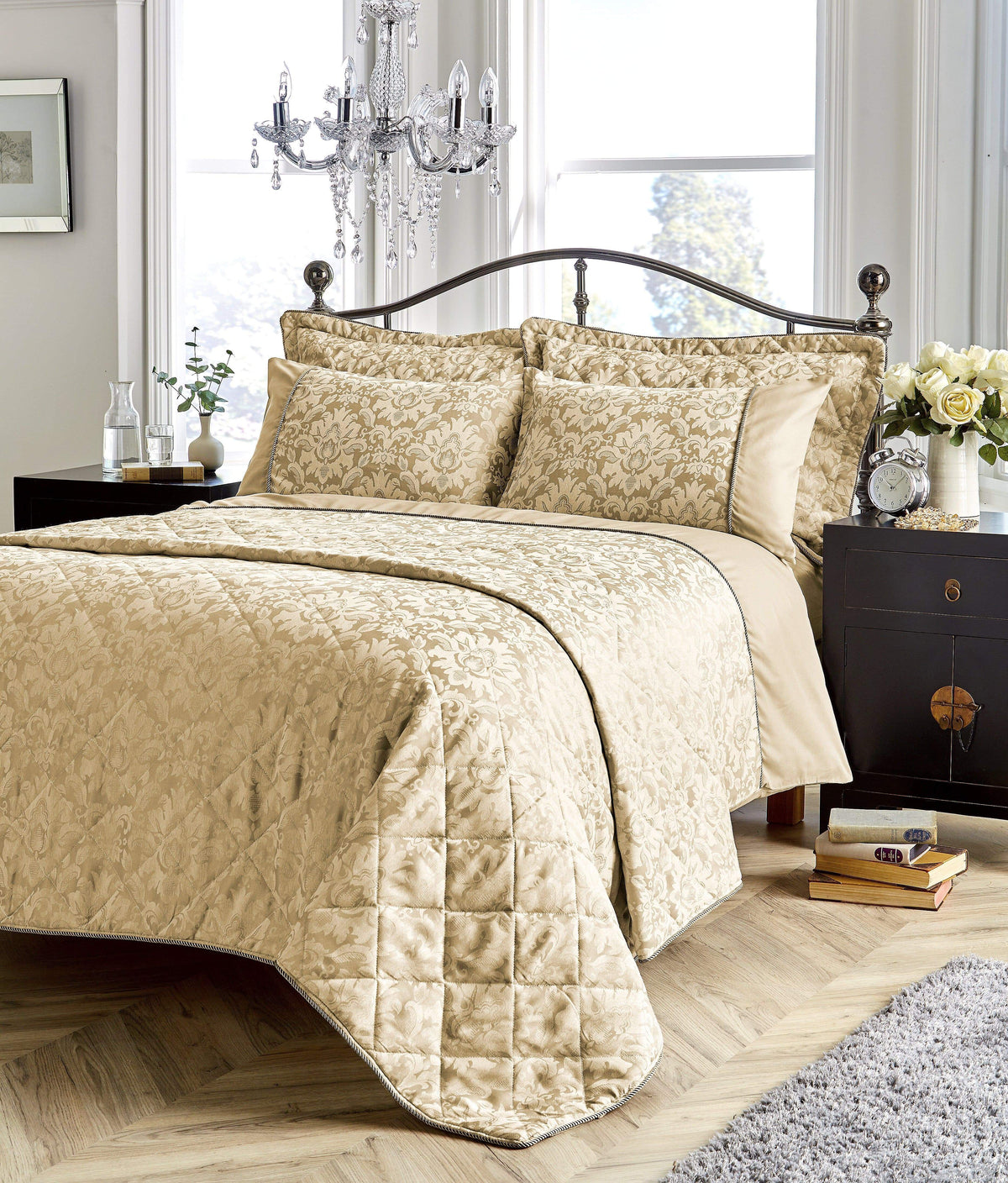 OLIVIA ROCCO Savoy Hand Woven Jacquard Cotton Quilt Cover Duvet Sets OEKO TEX Certified