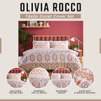 OLIVIA ROCCO Taxila Duvet Cover Set Easy Care Reversible Cotton Mix Super Soft for Everyday Luxury Hotel-Style