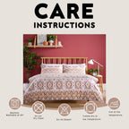 OLIVIA ROCCO Taxila Duvet Cover Set Easy Care Reversible Cotton Mix Super Soft for Everyday Luxury Hotel-Style