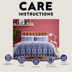 OLIVIA ROCCO Taxila Duvet Cover Set Easy Care Reversible Cotton Mix Super Soft for Everyday Luxury Hotel-Style