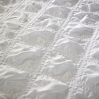 OLIVIA ROCCO Duvet Cover Set Microfibre Quilted White With Pillowcases Easy Care Bedding