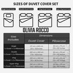 OLIVIA ROCCO Duvet Cover Set Microfibre Quilted White With Pillowcases Easy Care Bedding