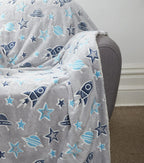 OLIVIA ROCCO Outer Space Glow In The Dark Teddy Fleece Duvet Set For Children for Easy-Care Everyday Luxury