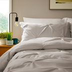OLIVIA ROCCO Pintuck Natural Microfibre Duvet Cover Set With Pillowcases Easy Care
